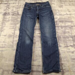 Duluth Trading Co Flannel Lined Jeans Womens 2x29 Plaid Lined Stretch Denim...